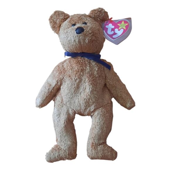 VTG Rare Beanie Baby Fuzz Bear With Tag Errors 8" - Picture 1 of 7